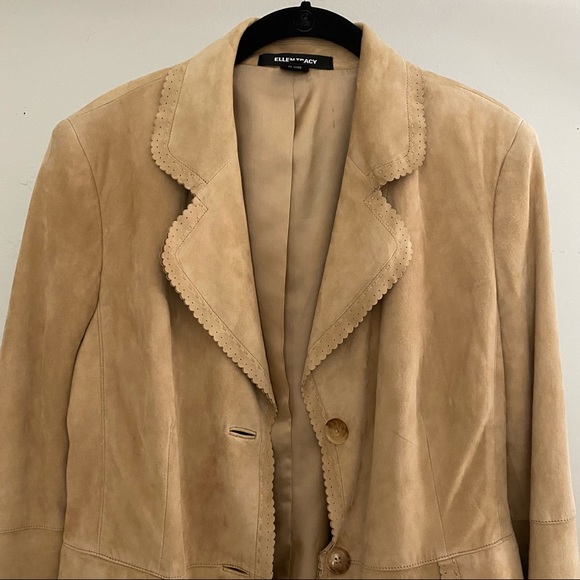 Ellen Tracy Suede Leather Jacket - Picture 3 of 13